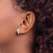 Chisel Stainless Steel Brushed Polished and Textured Cross Post Earrings