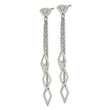 Chisel Stainless Steel Polished Multi Chain Post Dangle Earrings