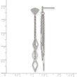 Chisel Stainless Steel Polished Multi Chain Post Dangle Earrings