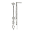 Chisel Stainless Steel Polished Multi Chain Post Dangle Earrings