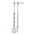 Chisel Stainless Steel Polished with CZ Post Dangle Earrings - Birthstone Company