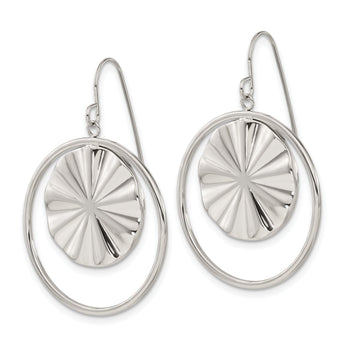 Chisel Stainless Steel Polished Dangle Shepherd Hook Earrings