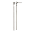 Chisel Stainless Steel Polished Bar Post Dangle Earrings