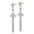 Chisel Stainless Steel Polished Starburst Post Dangle Earrings