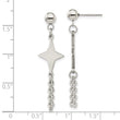 Chisel Stainless Steel Polished Starburst Post Dangle Earrings