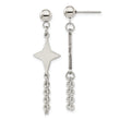 Chisel Stainless Steel Polished Starburst Post Dangle Earrings
