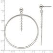 Chisel Stainless Steel Polished Circle Post Dangle Earrings
