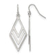 Chisel Stainless Steel Polished Diamond-shaped Dangle Shepherd Hook Earrings - Birthstone Company