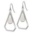 Chisel Stainless Steel Polished Dangle Shepherd Hook Earrings