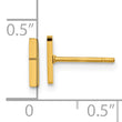 Chisel Stainless Steel Polished Yellow IP-plated Vertical Bar Earrings