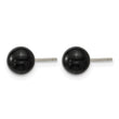 Chisel Black Onyx Ball Stud Earrings in Stainless Steel, 6.25mm