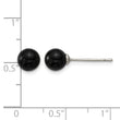 Chisel Black Onyx Ball Stud Earrings in Stainless Steel, 6.25mm