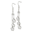 Stainless Steel Clovers w/ CZ Stones Dangle Earrings - Birthstone Company