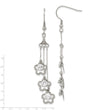 Stainless Steel Clovers w/ CZ Stones Dangle Earrings - Birthstone Company
