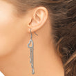 Stainless Steel Polished Hearts Dangle Earrings - Birthstone Company
