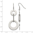 Stainless Steel Polished Circles Dangle Earrings - Birthstone Company