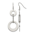 Stainless Steel Polished Circles Dangle Earrings - Birthstone Company
