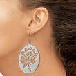 Stainless Steel Flower Cutout Dangle Earrings - Birthstone Company