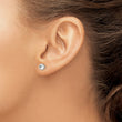 Stainless Steel Polished 5mm Round CZ Stud Post Earrings - Birthstone Company