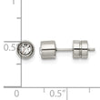 Stainless Steel CZ Polished Post Earrings - Birthstone Company