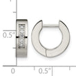 Stainless Steel CZ Polished Round Hinged Hoop Earrings - Birthstone Company
