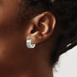 Stainless Steel Brushed Round Hinged Hoop Earrings - Birthstone Company