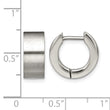 Stainless Steel Brushed Round Hinged Hoop Earrings - Birthstone Company