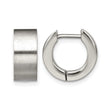 Stainless Steel Brushed Round Hinged Hoop Earrings - Birthstone Company