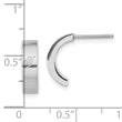 Stainless Steel Laser Design Half Hoop Post Earrings - Birthstone Company