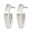 Stainless Steel Polished J Post Earrings - Birthstone Company