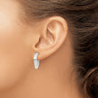 Stainless Steel Polished J Post Earrings - Birthstone Company