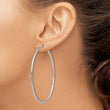 Stainless Steel Polished 60mm Hoop Earrings - Birthstone Company
