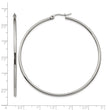 Stainless Steel Polished 60mm Hoop Earrings - Birthstone Company