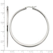 Stainless Steel Polished 50mm Hoop Earrings - Birthstone Company