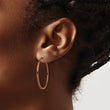 Stainless Steel Brown IP plated 32mm Hoop Earrings - Birthstone Company