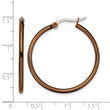 Stainless Steel Brown IP plated 32mm Hoop Earrings - Birthstone Company