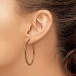 Stainless Steel Brown IP plated 40mm Hoop Earrings - Birthstone Company