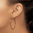 Stainless Steel Brown IP plated 48mm Hoop Earrings - Birthstone Company