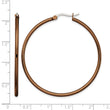 Stainless Steel Brown IP plated 48mm Hoop Earrings - Birthstone Company