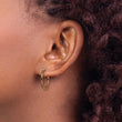 Stainless Steel Brown IP plated 19mm Hoop Earrings - Birthstone Company
