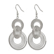 Stainless Steel Multiple Circle Dangle Earrings - Birthstone Company