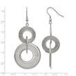 Stainless Steel Multiple Circle Dangle Earrings - Birthstone Company