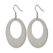 Stainless Steel Textured Circle Dangle Earrings - Birthstone Company