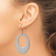 Stainless Steel Textured Circle Dangle Earrings - Birthstone Company