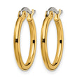 Stainless Steel Gold IP plated 19mm Hoop Earrings - Birthstone Company