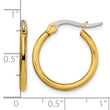 Stainless Steel Gold IP plated 19mm Hoop Earrings - Birthstone Company