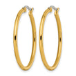 Stainless Steel Gold IP plated 32mm Hoop Earrings - Birthstone Company