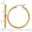 Stainless Steel Gold IP plated 32mm Hoop Earrings - Birthstone Company