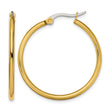 Stainless Steel Gold IP plated 32mm Hoop Earrings - Birthstone Company
