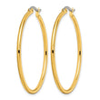 Stainless Steel Gold IP plated 40mm Hoop Earrings - Birthstone Company